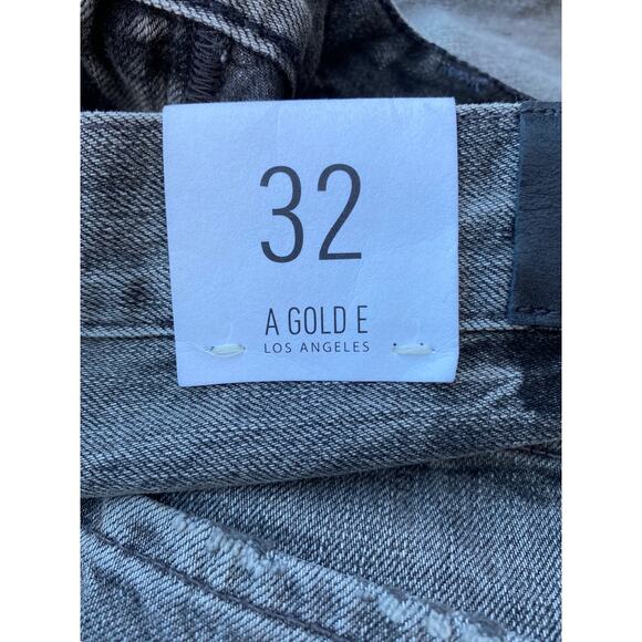 New Agolde Men Slim Fit Rockwell Gray Denim Distressed Destroyed Jeans Sz 32 - Picture 9 of 12